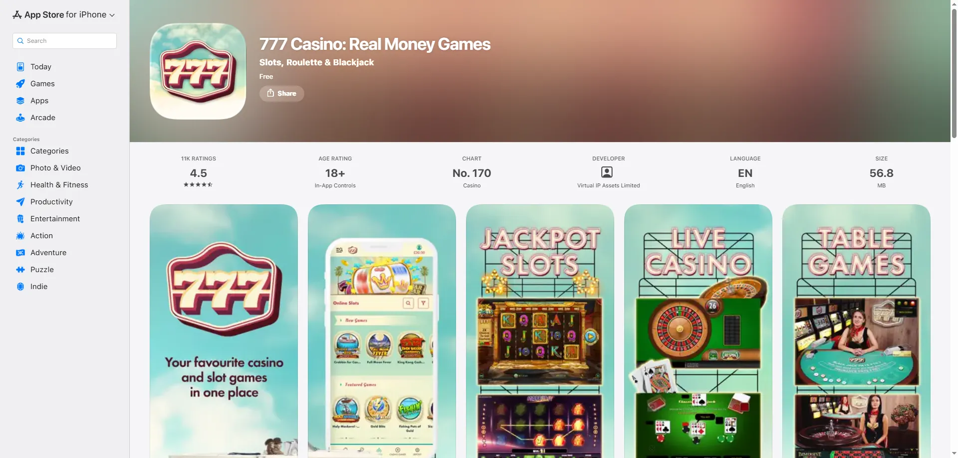 777 Casino slot games and live dealer catalog – 3000 plus titles